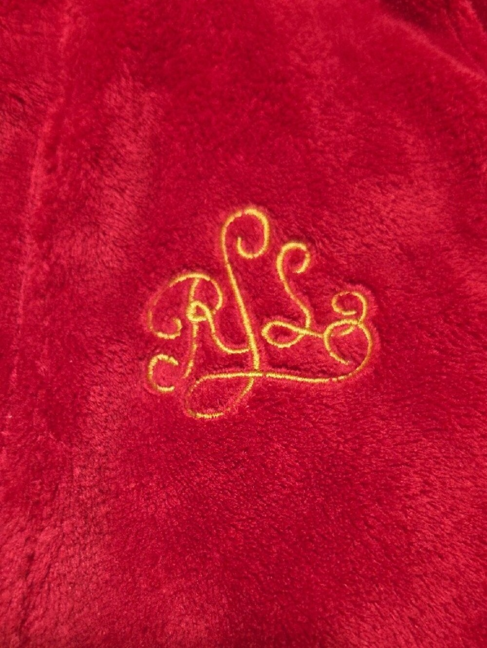 Women Red Robe-Like Coat - Picture 4 of 6